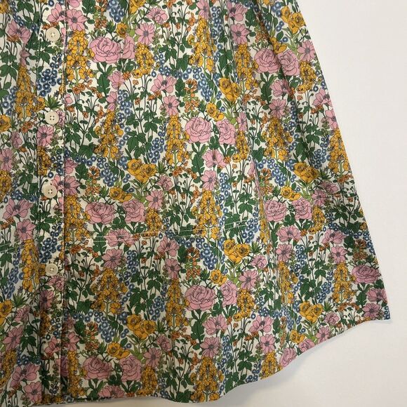 COPY - J Crew Liberty Fabric Midi Skirt Button Up Floral Walk Print Size 14 - Picture 5 of 16